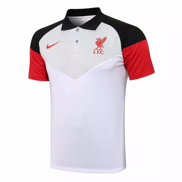 Polo Liverpool 2021-22 Gris Blanco